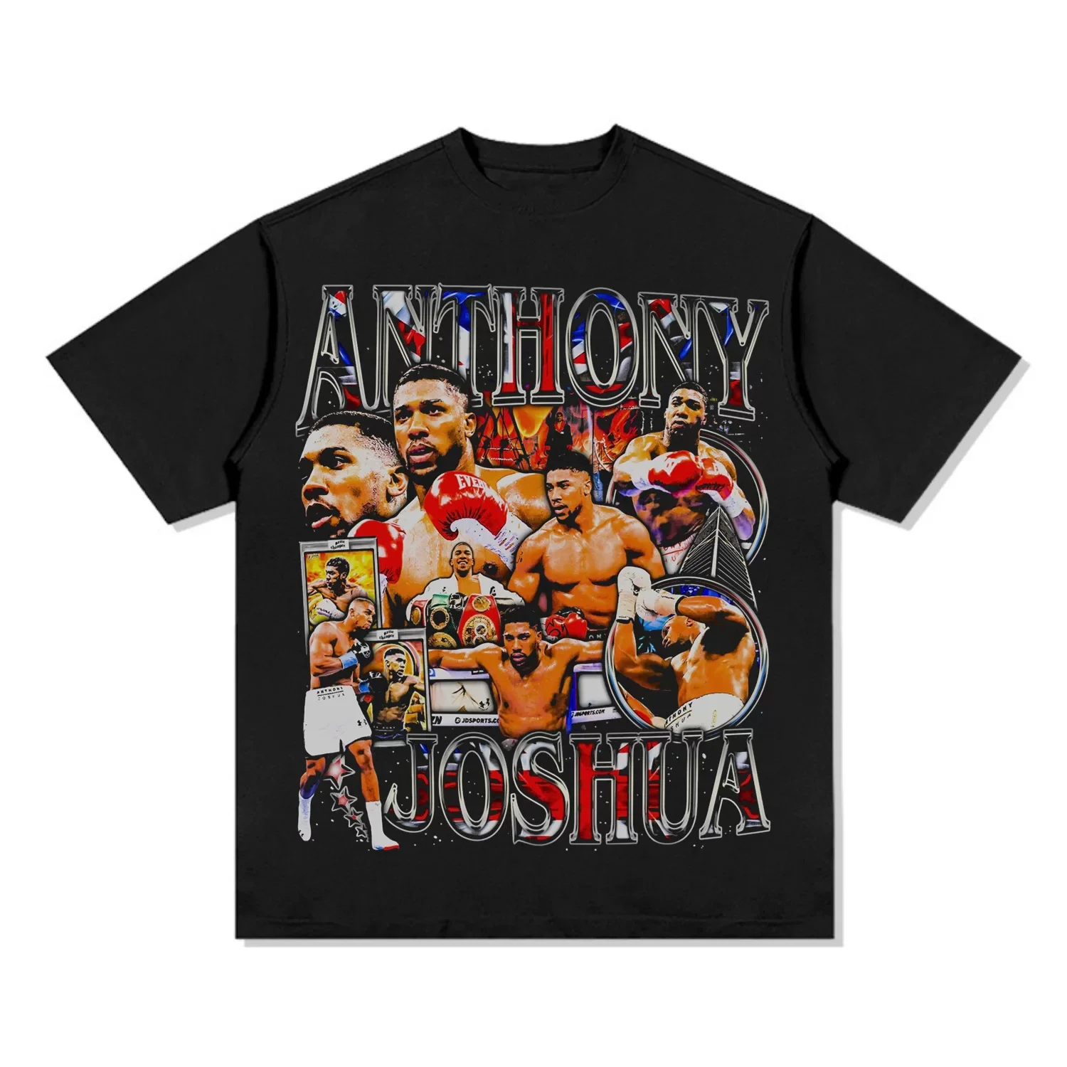 Camiseta Boxer de peso pesado de Anthony Joshua, Camiseta de algodón de gran tamaño, campeón de energía, ropa de calle para hombres y mujeres, Merch para fanáticos de los deportes