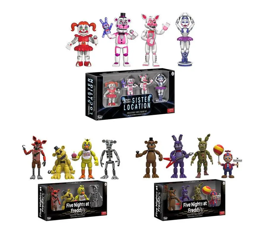 4pcs/set Game Five Nights Freddy Character Cute PVC Action Figure Model Toys