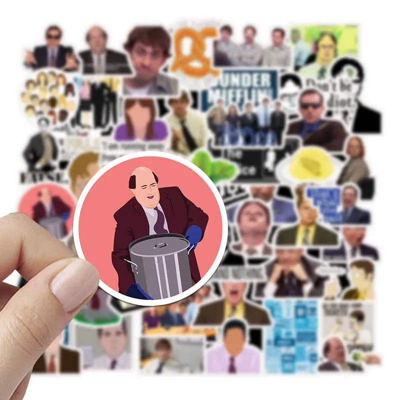 50PCS Funny TV Show The Office Stickers Graffiti Decals Motorcycle Travel Luggage Guitar Skateboard Cartoon Sticker Classic Toy