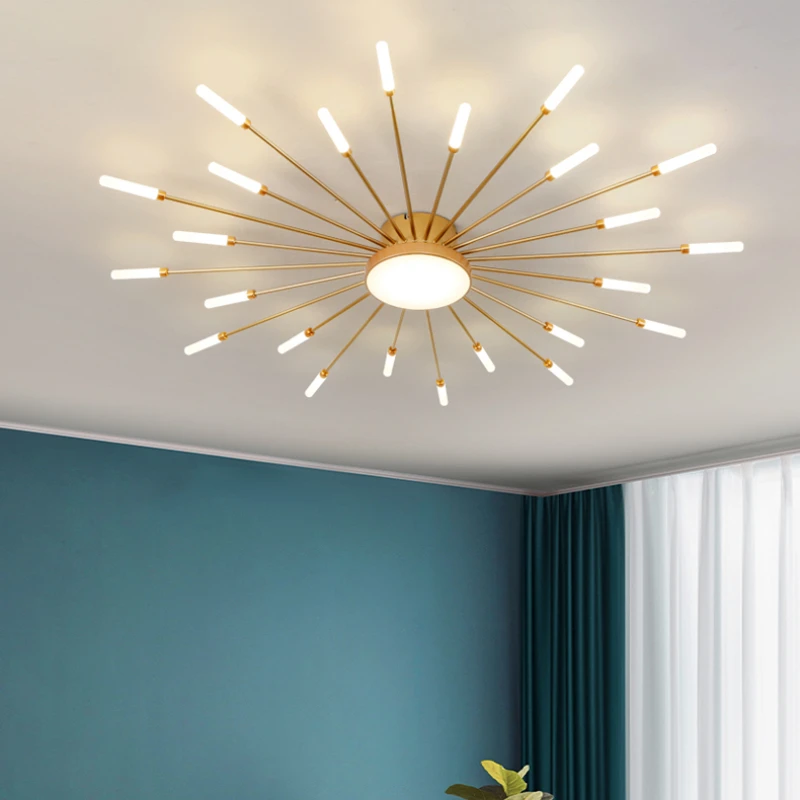 Imagem -03 - Modern Firework Ceiling Chandelier Lustre Led Light Luminária para Sala de Estar Quarto Sala de Jantar Decoração de Casa