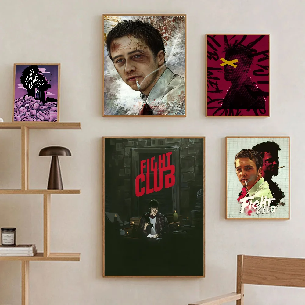 F-Film Fight Club Poster Paper Print Home Living Room Bedroom Entrance Bar Restaurant Cafe Art Painting Decoration