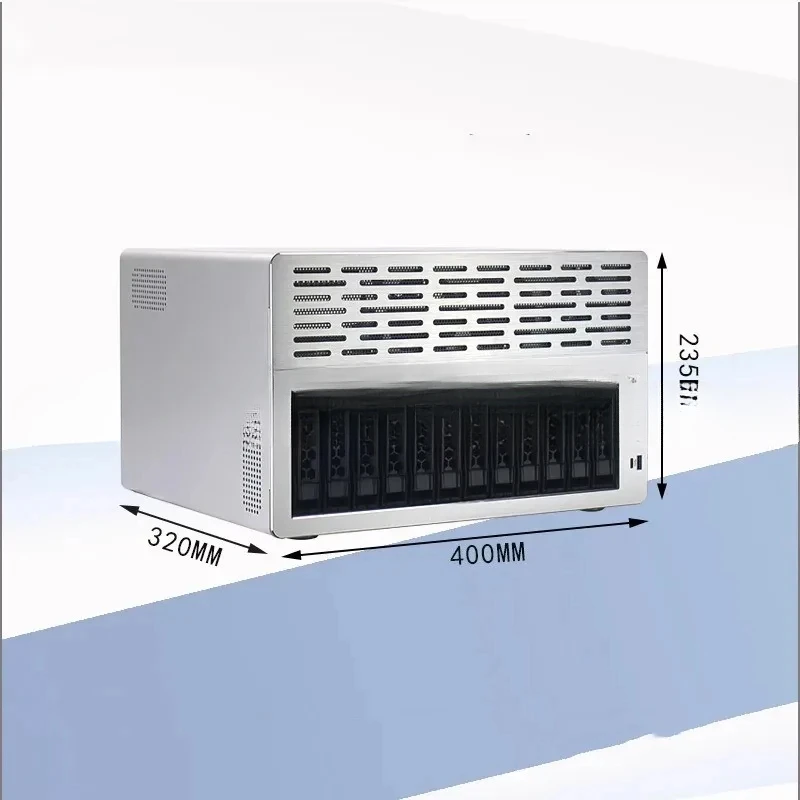 Nas Series 12-Disk Server Hot-Swappable Chassis Supports ATX Motherboard Data Storage Industrial Control Devices