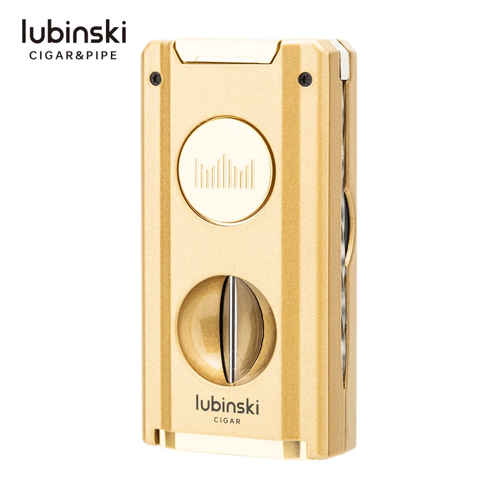 2025 Lubinski Multi-functional Double  Flame Windproof Cigar Lighter 3in1 Customize Business Gift Set