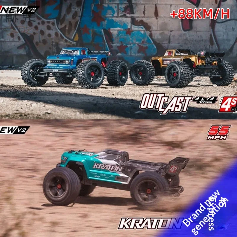 

Arrma Outcast Remote Control Electric Monster Truck One Tenth 4S 4X4 High Speed 88 Kmh Off Road Racing For Adult Hobby