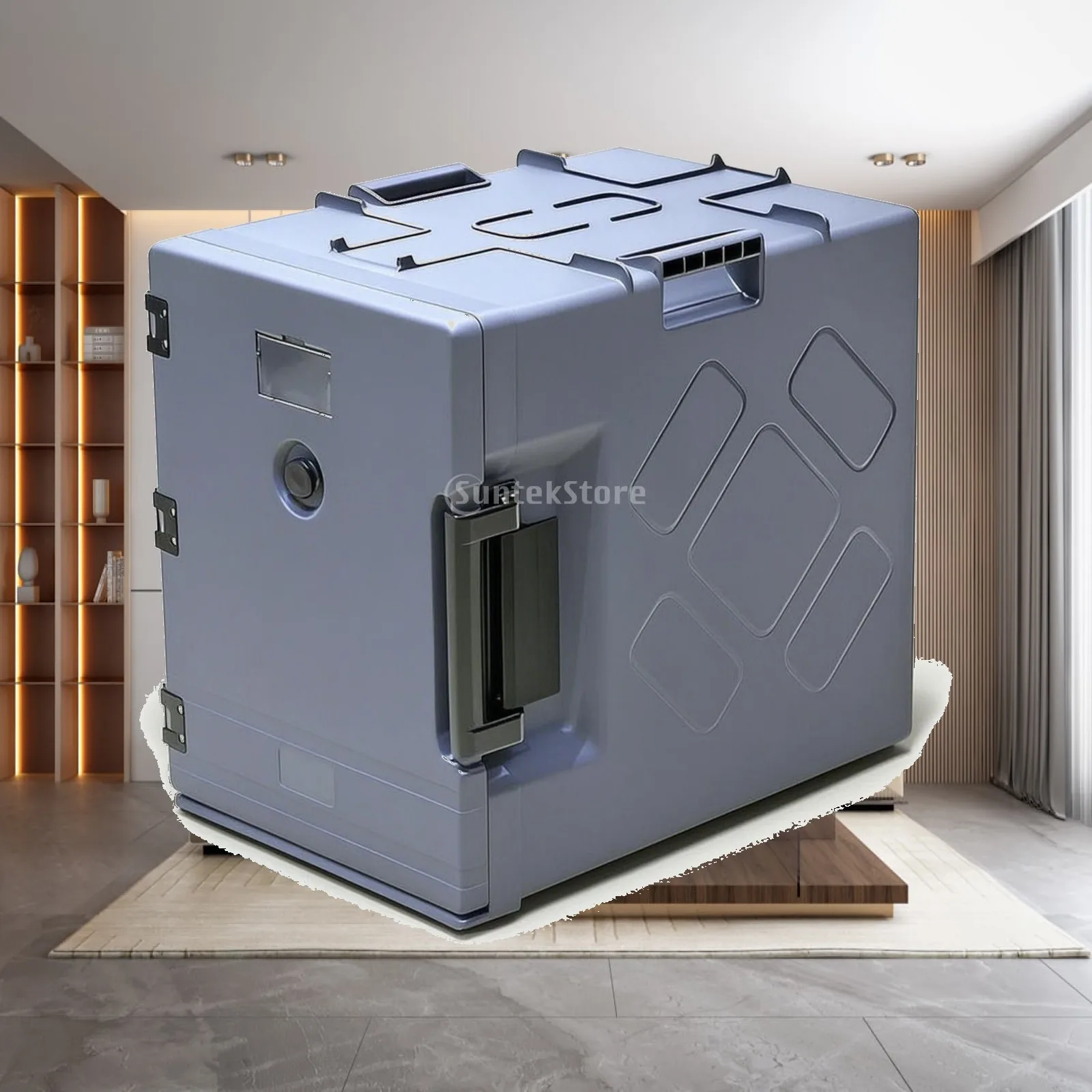 Insulated Food Carrier Hard-Shell Insulated Box with Front-Opening Food Transport Box Single-Layer Easy-Wipe for Caterers