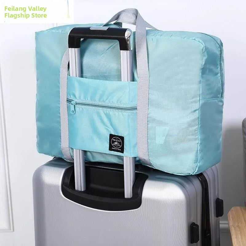 Foldable Travel Bag Handheld Luggage Storage Bag Can Be Placed on Suitcase Short Trip Special Bag Large Size Fashion Trend