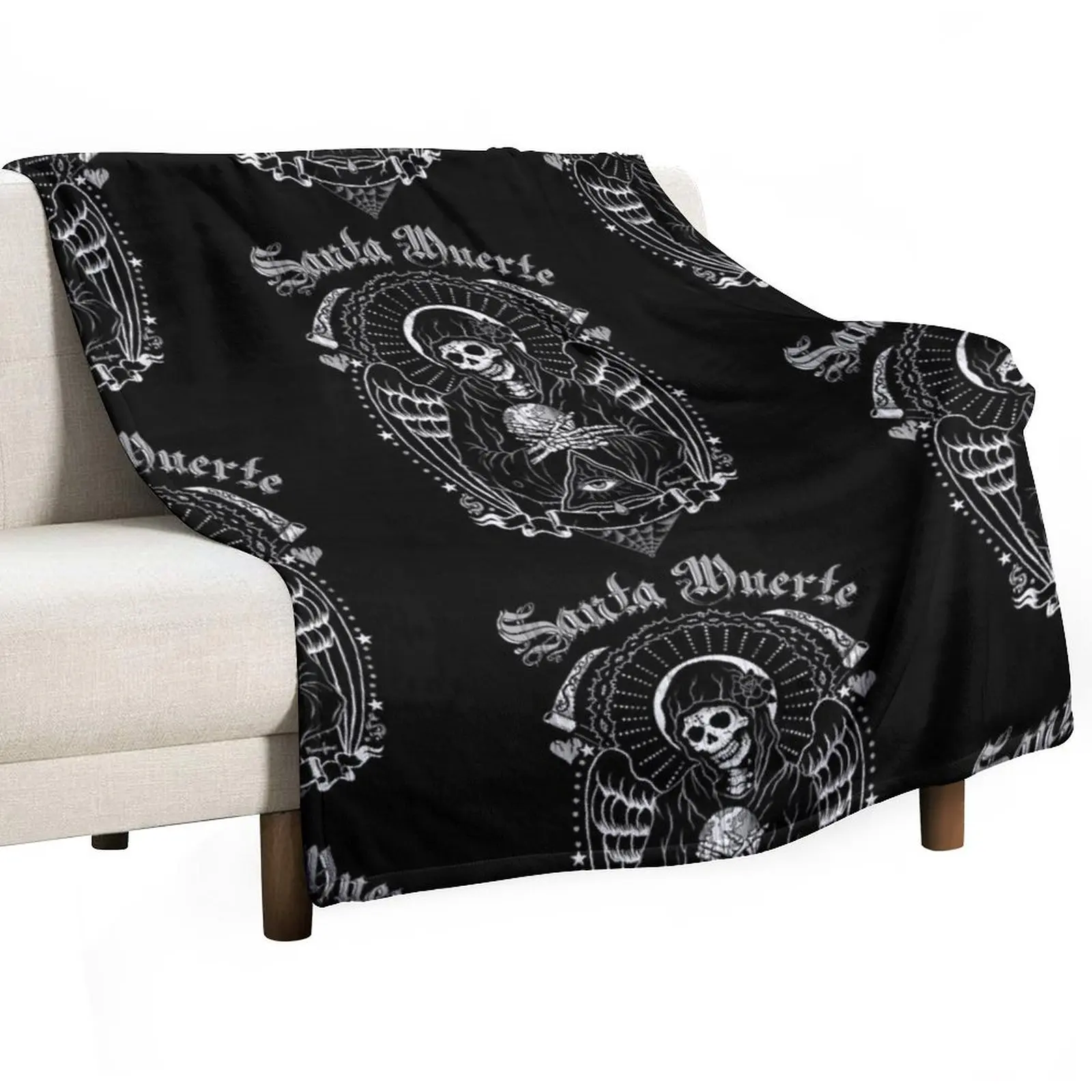 Holy Death Santa Muerte Throw Blanket Luxury Brand Bed covers Blankets