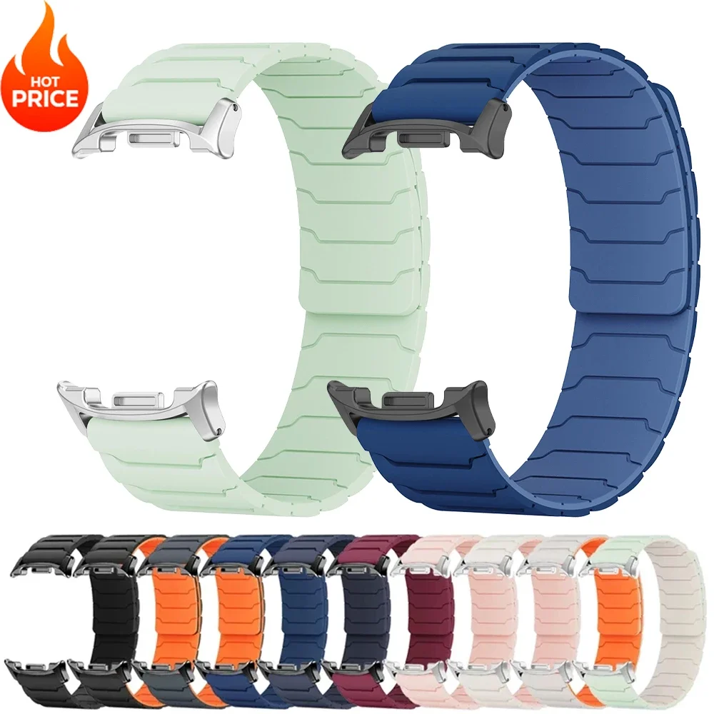 

Поп-силиконовый магнитный ремешок для Samsung Galaxy Watch Watch Ultra 47 мм 2025 Браслет для Galaxy 8 40 мм 44 мм/8Classic 46 мм Sports S