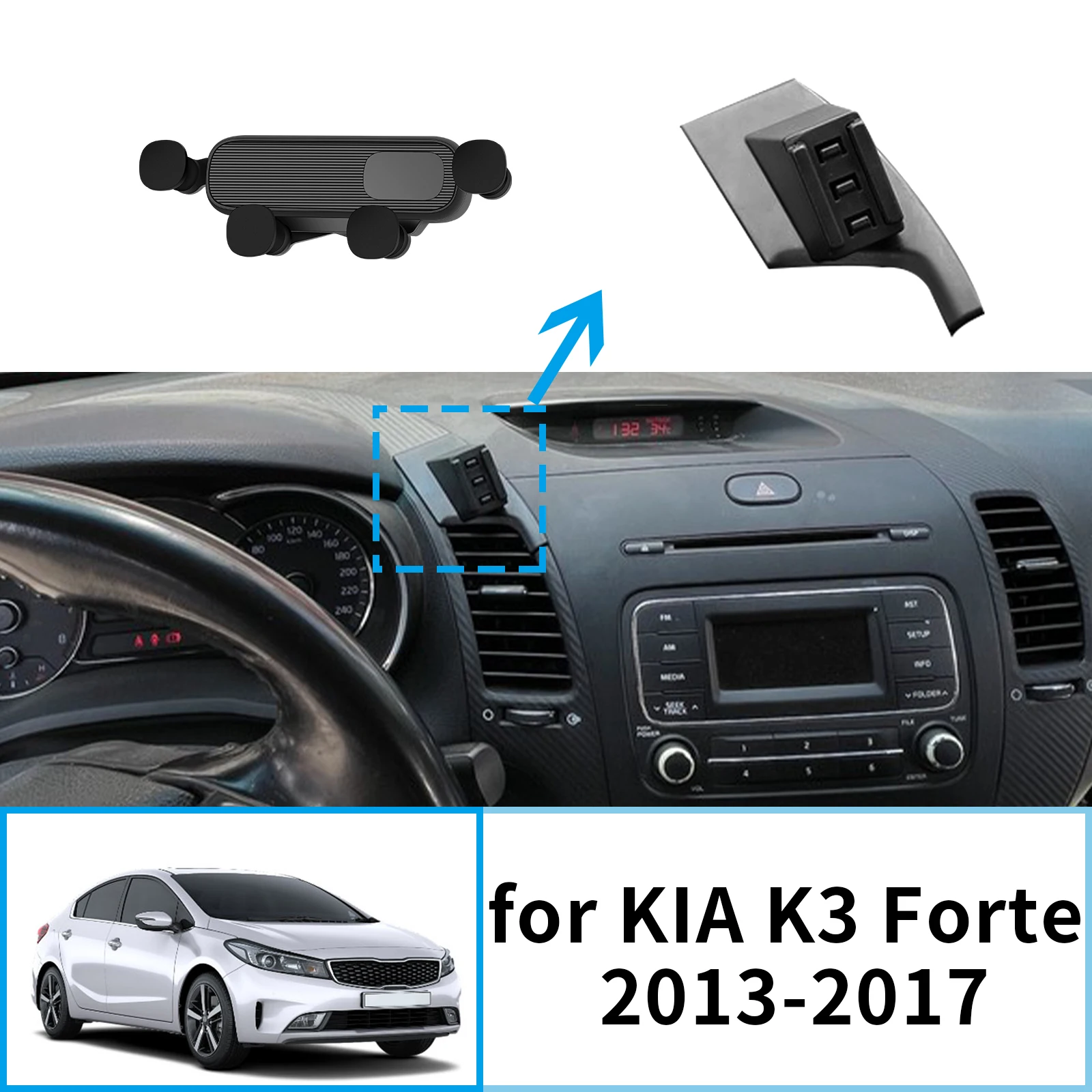 

for KIA K3 Forte Cerato 2013 2014 2015 2016 2017 Stand Auto Accessoriesr GPS Bracket Navigation Car Mobile Phone Holde