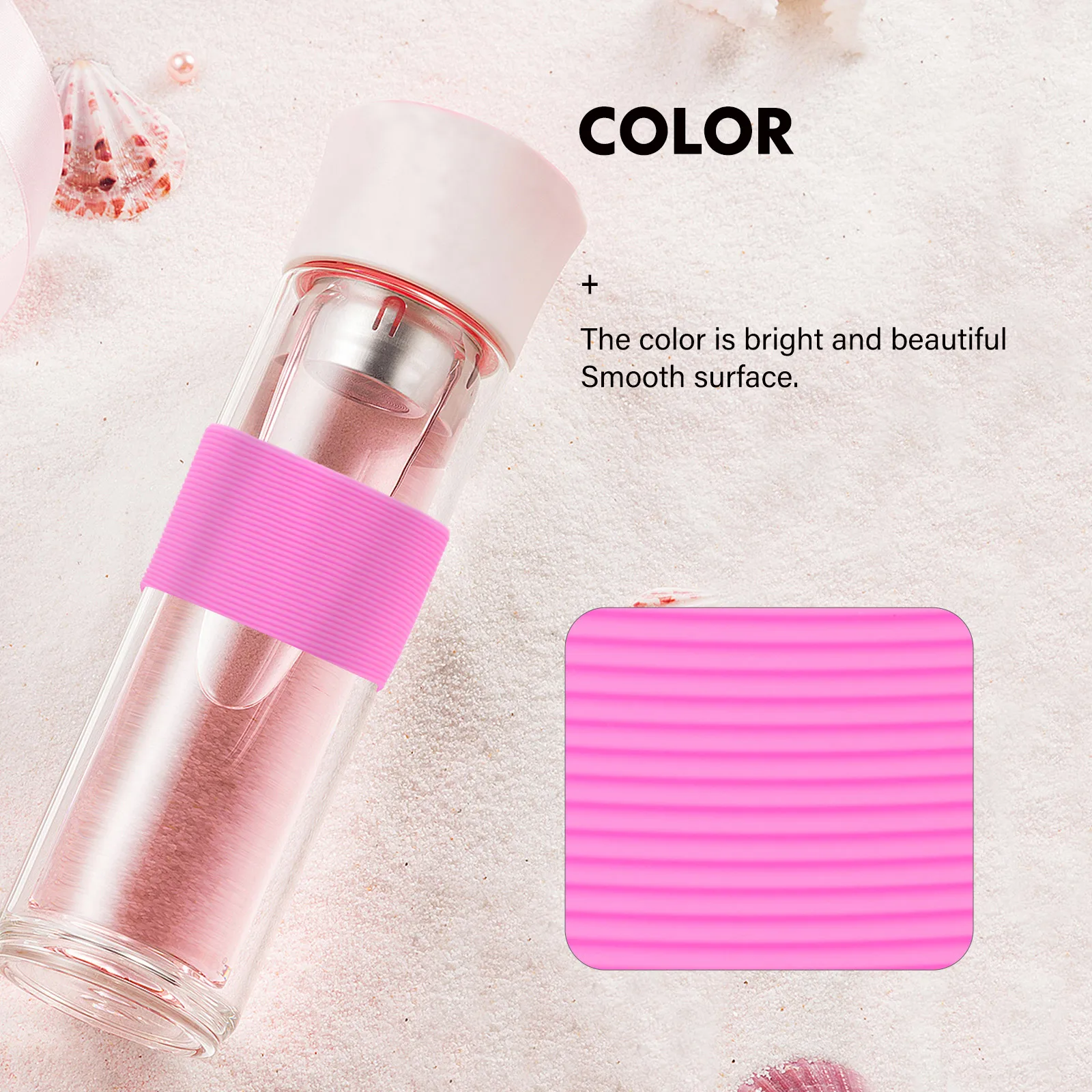 

6Pcs Feeding Bottle Cover Silicone Anti-Slip Protective Sleeve Insulation Soft Flexible Bottle Protector