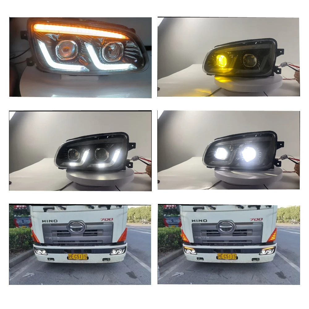 

2Pcs Car Headlights For HINO 700P P11C SS2P FS2P 2008- LED Automobile Headlamp