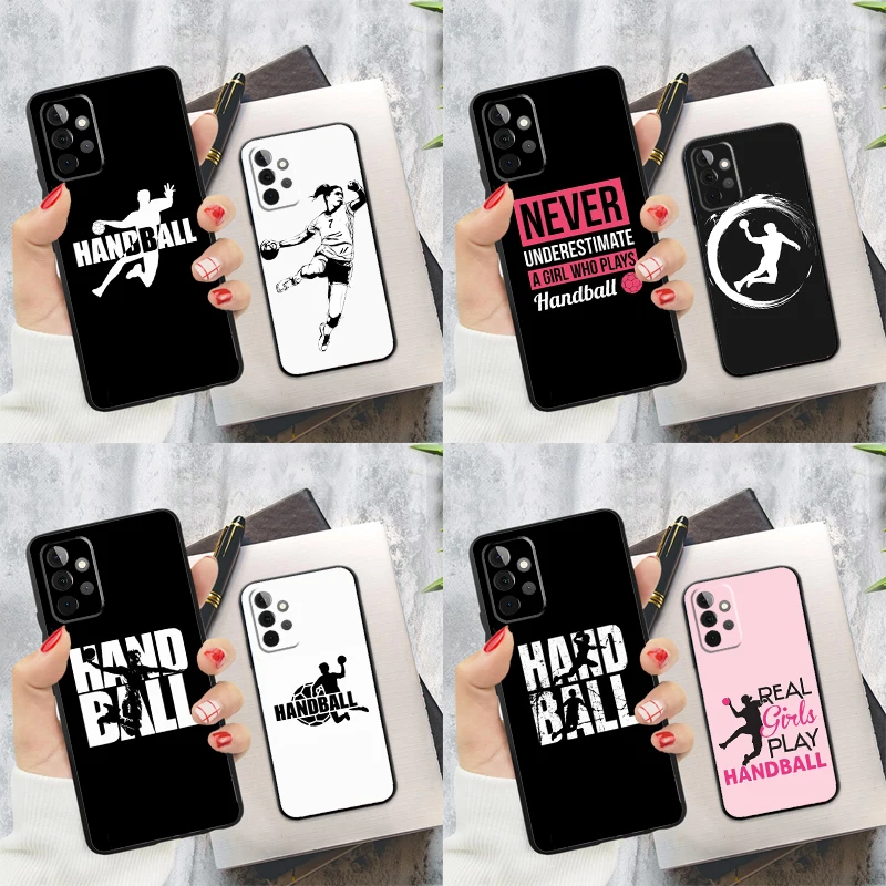 Handball Sport Case For Samsung Galaxy A55 A35 A25 A15 A53 A33 A13 A51 A71 A12 A32 A52 A14 A34 A54 Cover