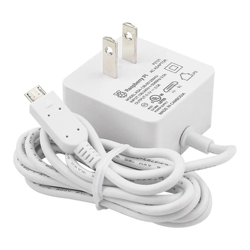 Imagen 2 del producto Raspberry Pi 12,5 W fuente de alimentación 5,1 V 2.5A adaptador de corriente Micro USB Cable 18AWG para Raspberry Pi 3B + 3B Zero 2 W enchufe UE EE. UU. Reino Unido