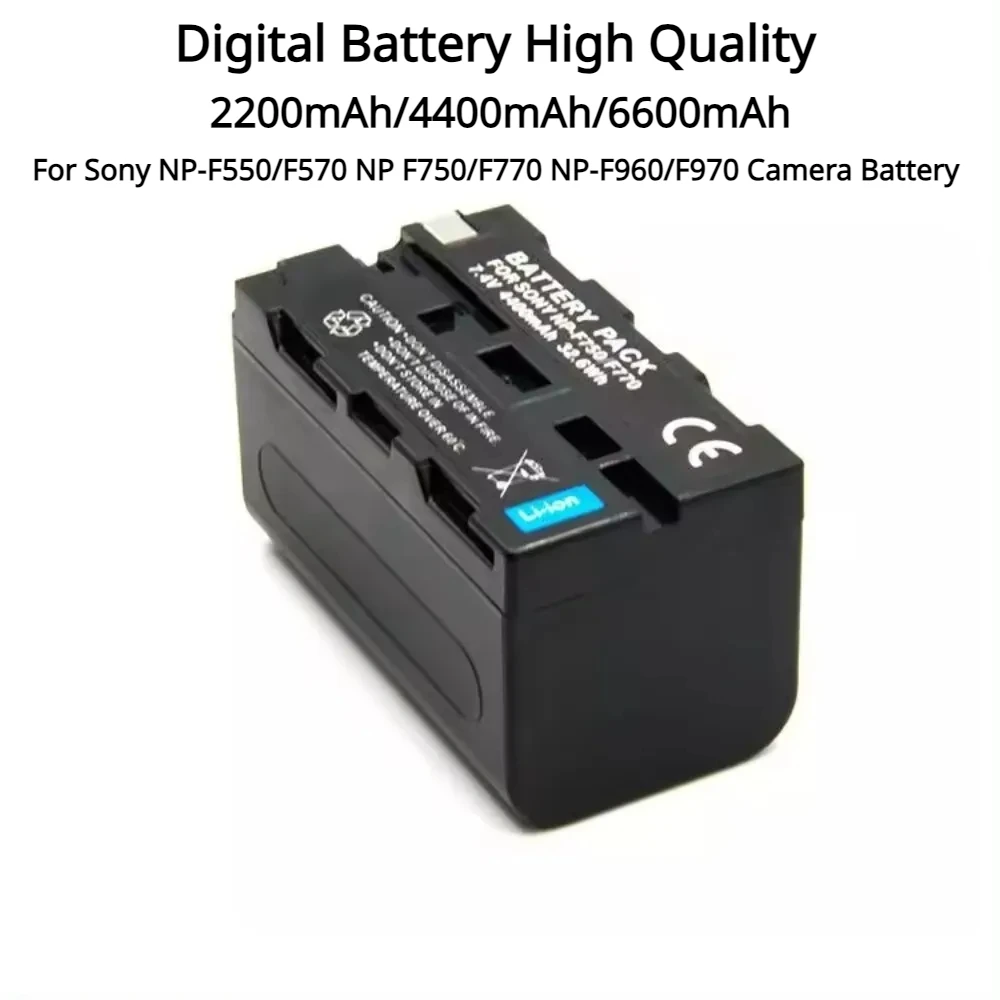 

Digital Battery High Quality 2200mAh/4400mAh/6600mAh for Sony NP-F550/F570 NP F750/F770 NP-F960/F970 Camera Battery