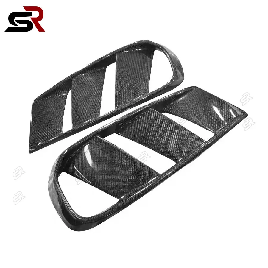 For Benz X156 GLA 200 GLA260 GLA45 Carbon Fiber Front Bumper Air Intake Fog Lamp Mesh Grille Frame Cover Auto Accessories