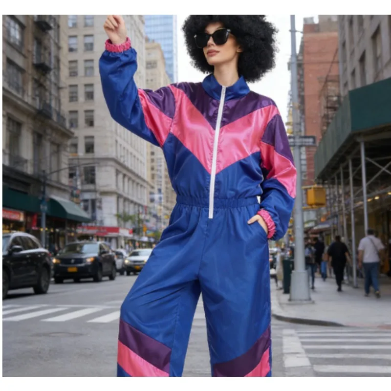 

Костюм для взрослых в стиле ретро-хиппи для дискотек, хип-хопа, рок-танцев, Хэллоуина, сценических выступлений