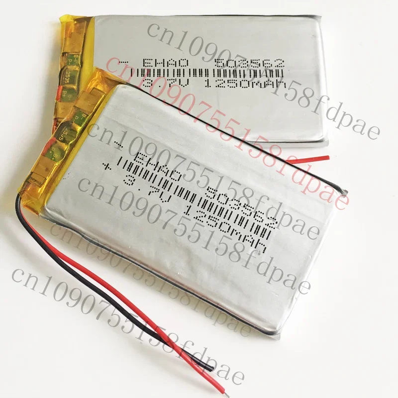 

OK лоты 2 шт. 3,7 В 1250 мАч Lipo полимерная аккумуляторная батарея 503562 для динамика GPS