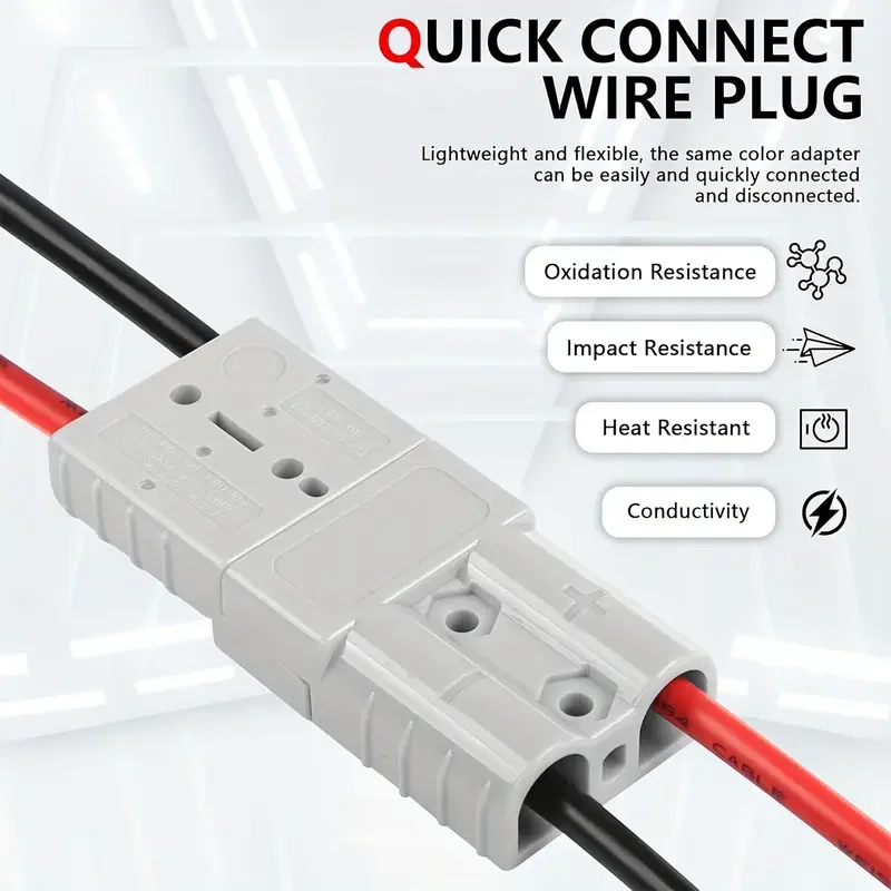 كابل محول XT60 ذكر إلى Anderson SB50 - 0.6 م/2 قدم 2 م/6.6 قدم، 36 فولت آمن، متين مقاوم للطقس لمقطورة التخييم RV #4