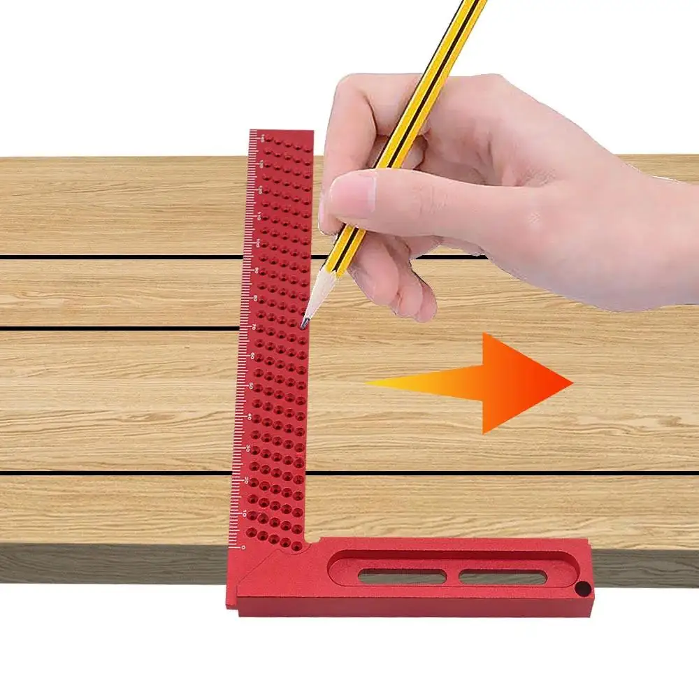 160 مللي متر الدقة مربع قياس وسم الكتابة ، الألومنيوم قياس الارتفاع النجارة عبر معايرة ثقب حاكم أدوات القياس