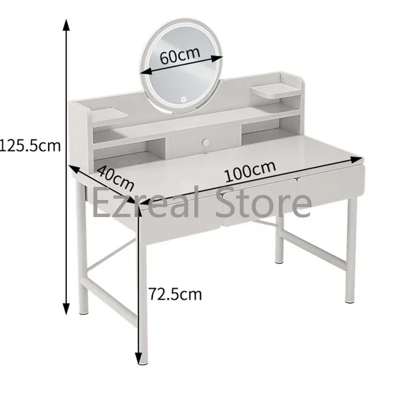 Table de maquillage moderne et minimaliste, vanité de chambre à coucher, miroir d\'évaluation, meubles de maison, LJ50DT