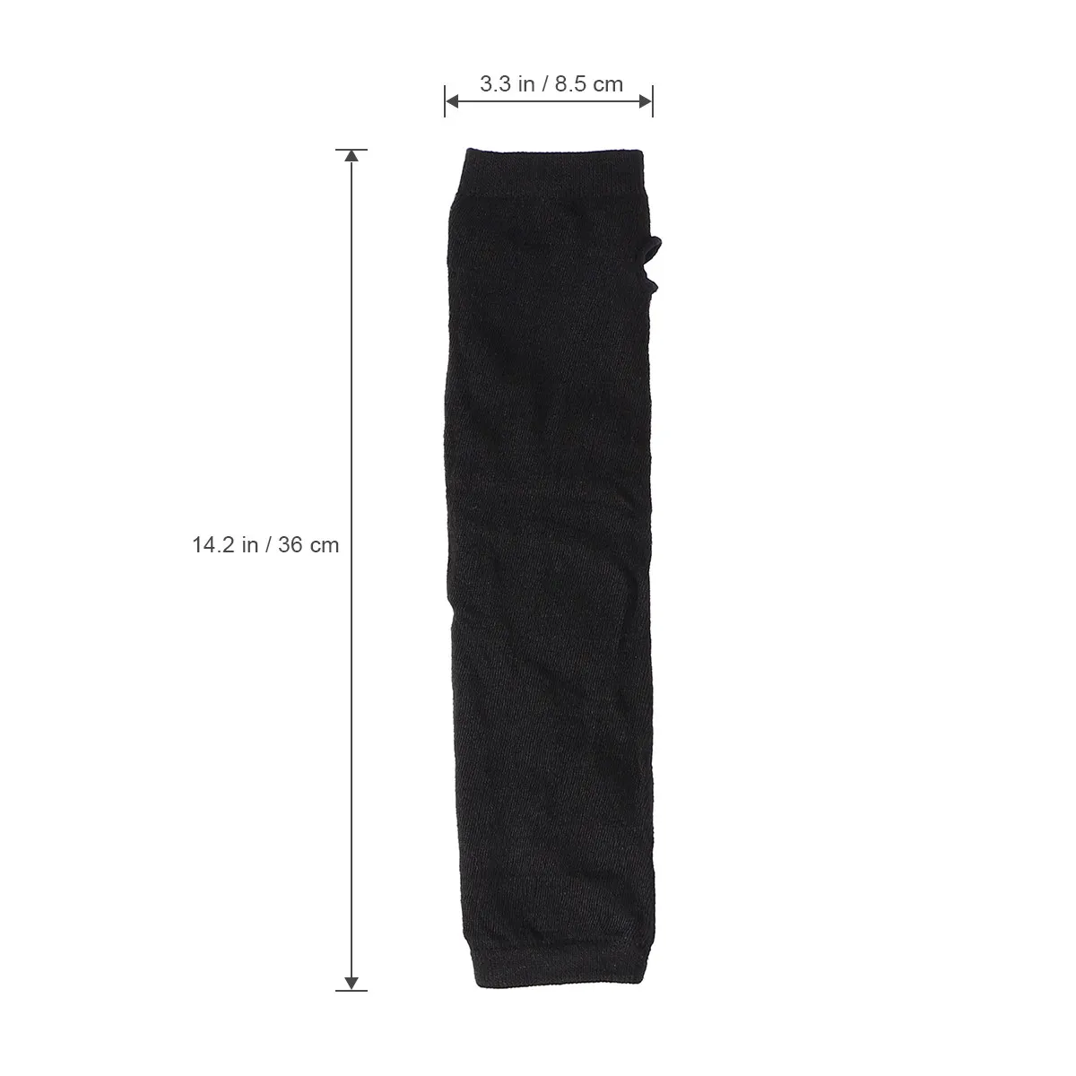 Winter Knitted Fingerless Gloves Black Long Arm Sleeve Warmers Thumb Hole Soft Comfortable Breathable for Women Casual Outdoor