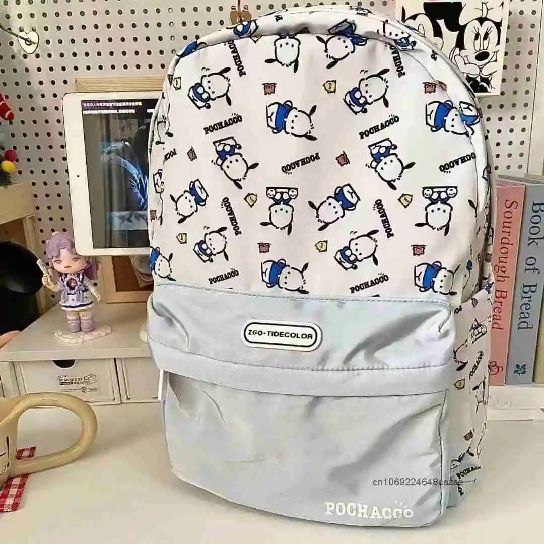 Sanrio hello kitty pochacco mochila dos desenhos animados estudante júnior grande capacidade ombros saco estilo japonês harajuku mochila casual