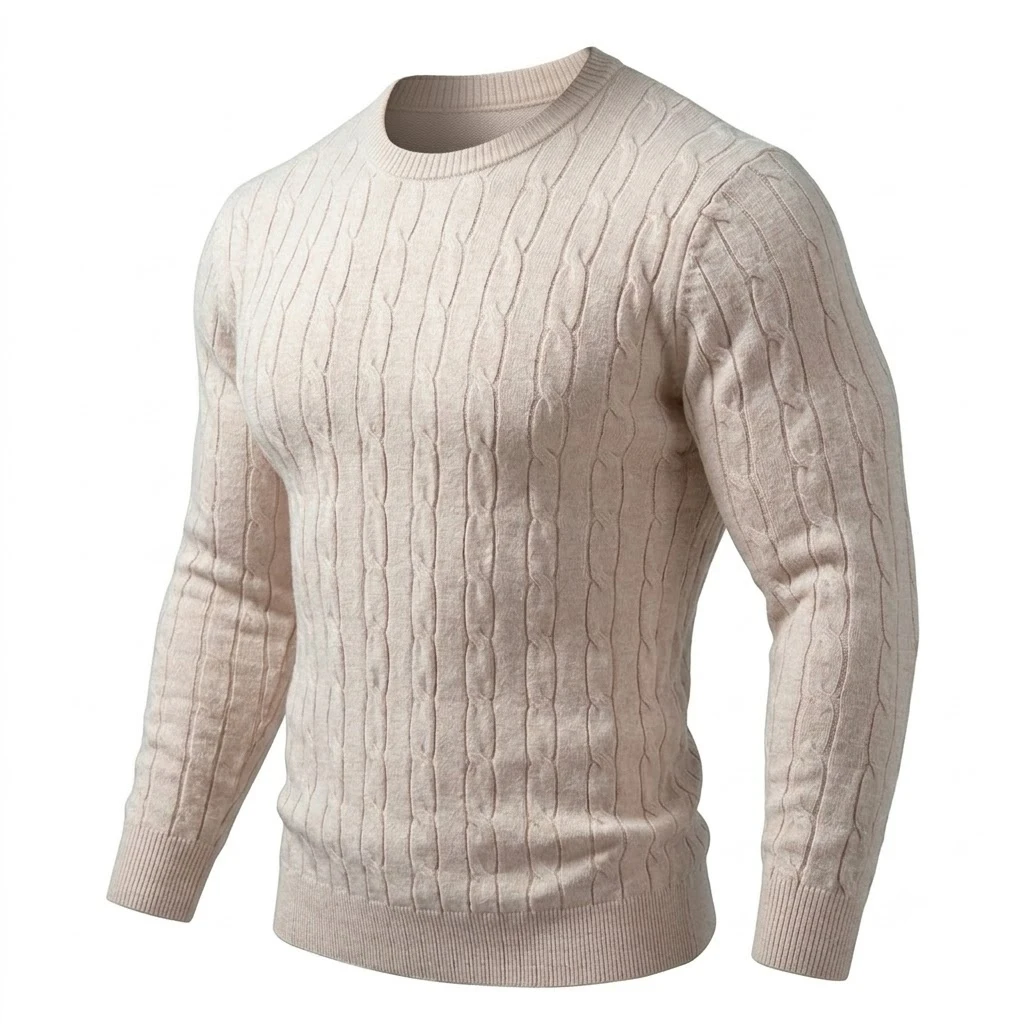 Neuer Herren-Strickpullover Einfarbiger Pullover Warme Lässige Herren-Winterbluse Herren-Winterpullover Outdoor-Rollkragenpullover – Detail 4