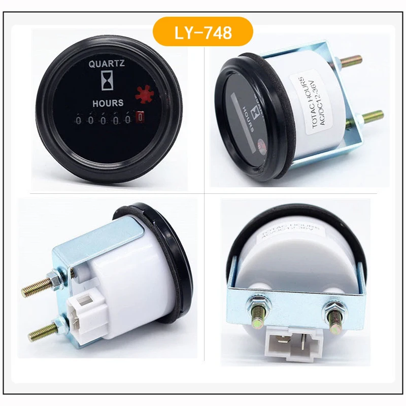 Forklift Timer Industrial Hour Meter LY-748 Power Supply AC/DC 12-36V Time Measuring Device