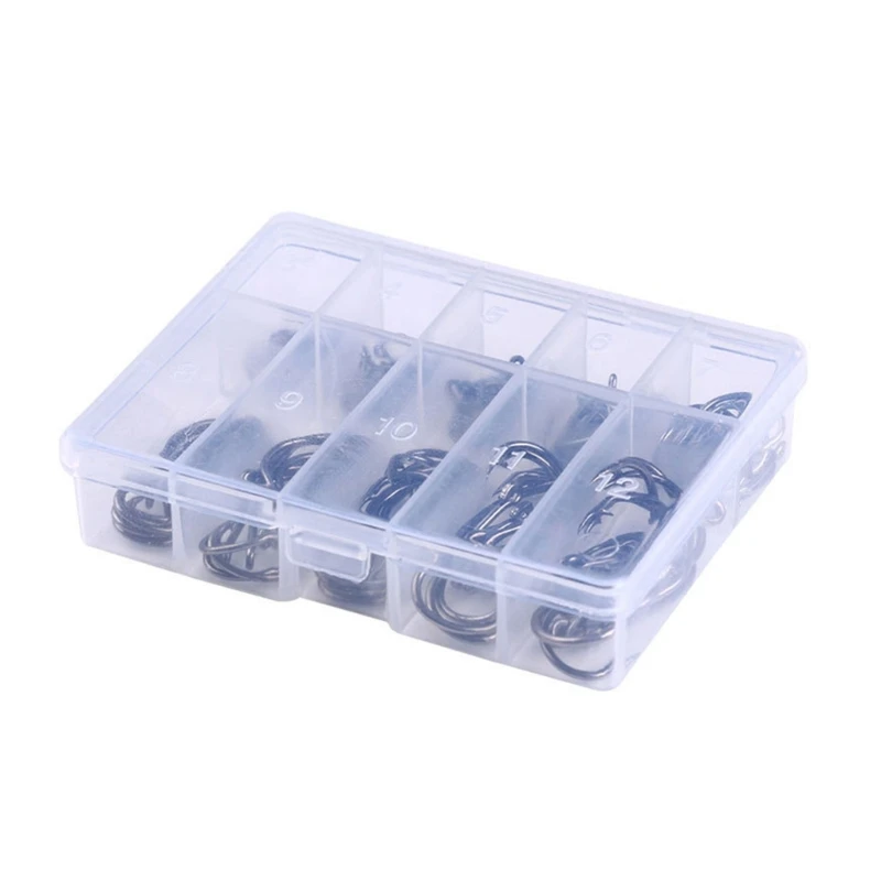 100/500pcs Barbed Fish Hooks Steel Eyed Sea Fish Hook for Carp Fishing Tackle image 3