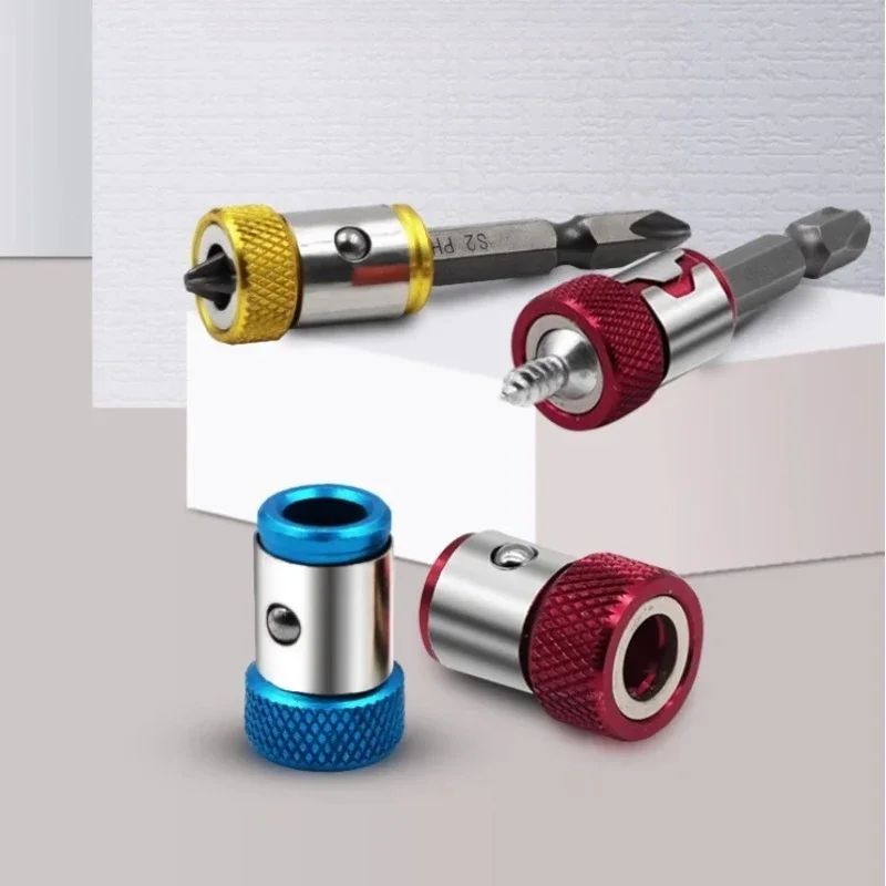 "Alloy Magnetic Screwdriver Bit Holder - Universal Cross-head Compatibility with Strong Electromagnetic Grip"