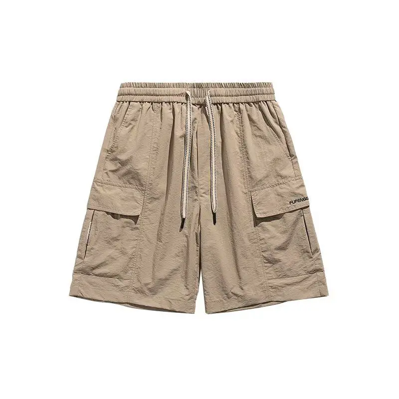 

Ретро-шорты в японском стиле, свободные, широкие, повседневные, универсальные, длиной до колена, модные, летние, из полиэфирного волокна