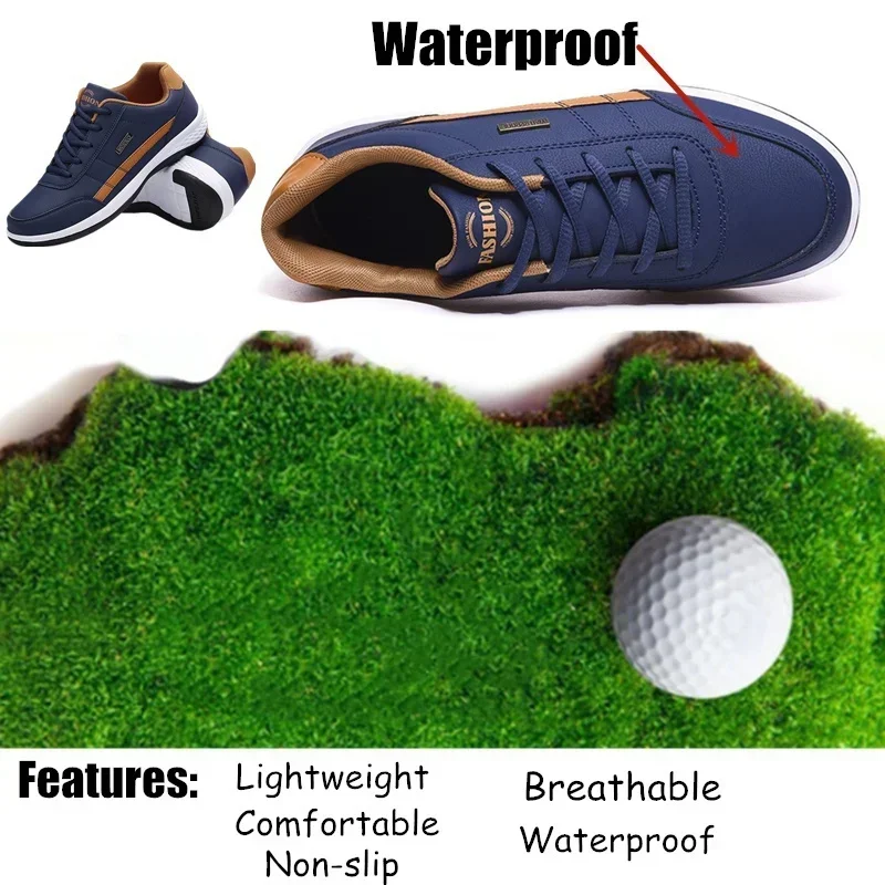 New Men's Golf Shoes, Casual Sports Shoes, Outdoor Breathable Fashion, Casual Waterproof and Anti Slip Shoes, Outdoor