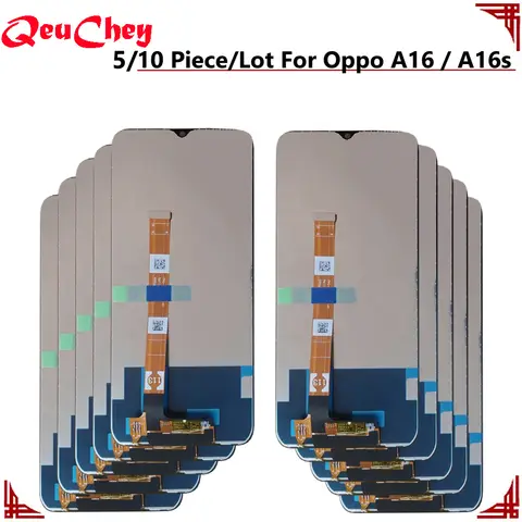 5/10 Piece/Lot For Oppo A16 A16s LCD Display CPH2269 CPH2271 Mudule Monitor Touch Screen Digitizer Assembly No / With Frame