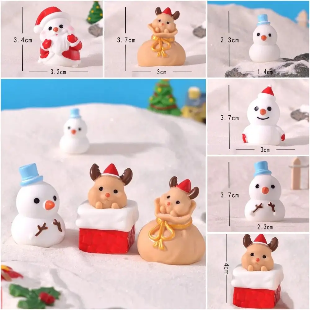 Miniature Snowman Miniature Snowman Model Micro Landscape Santa Claus Santa Claus Figurine Elk Christmas Christmas Decorations