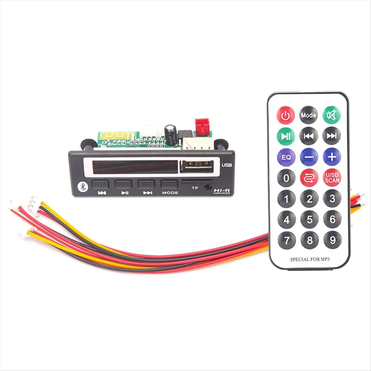 [On Sale]12V Bluetooth 5.0 MP3 Player Wireless Receiver MP3 Decoder Board Car FM Radio Module TF USB 3.5mm AUX Audio Adapter
