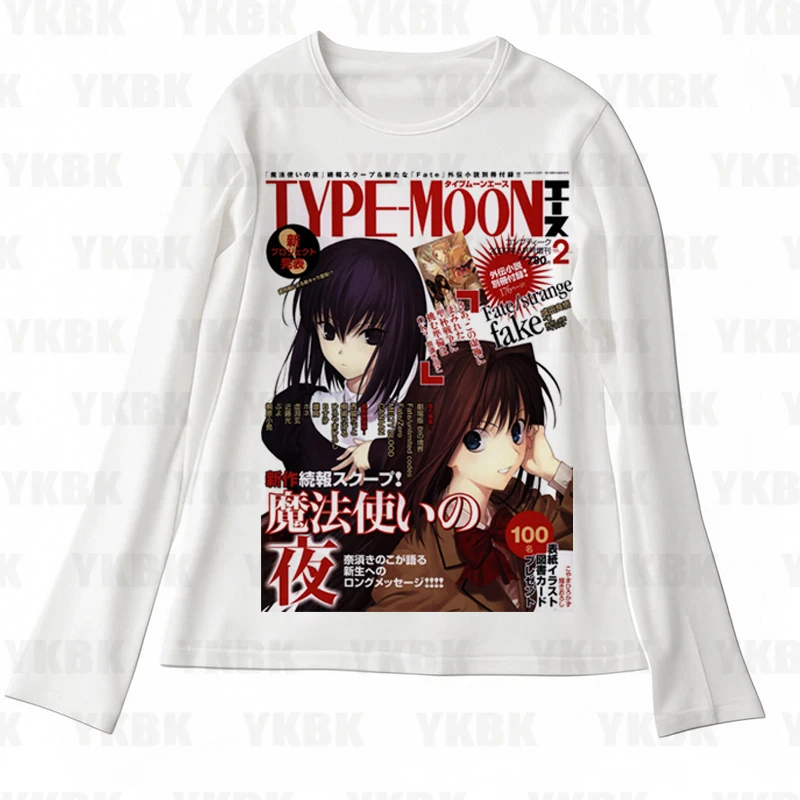 Top Y2k Kleidung Gothic Abnehmen T Shirt für Frauen Langarm Anime Print T-shirt GirlsTops Einfache Vintage Harajuku emo Casual
