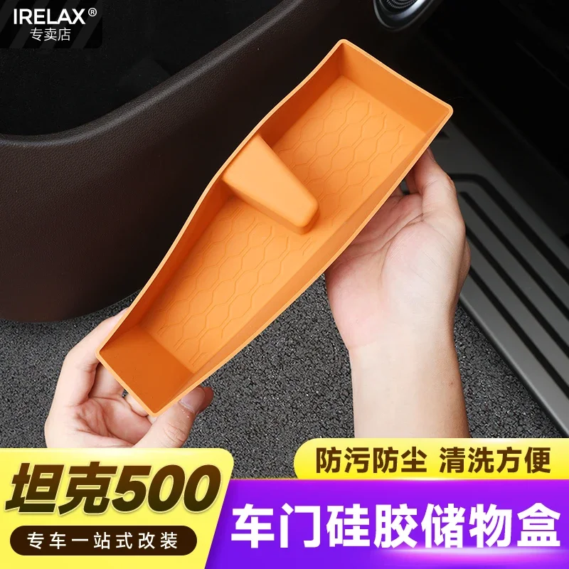 

For Tank 500 Hi4z T 2022-25 Car Door Groove Silicone Storage Box