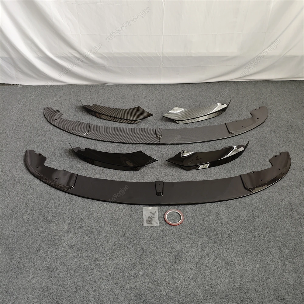 4 قطعة شفة مصد السيارة الأمامية الناشر الفاصل طقم الجسم غطاء لسيارات BMW F32 F33 F36 420i 430i 420d M440i 2014-2020 ABS لمعان أسود ضبط #4