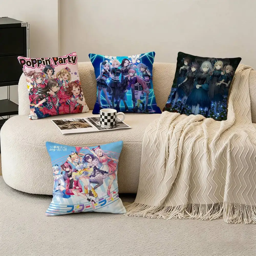 

BanG Dream Ave mujica morfonica Pillow Case Cushion Cover Throw Pillow Case For Car Sofa