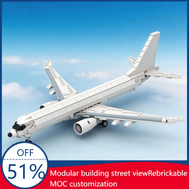 

717 Parts MOC Navy Patrol Aircraft Model 1:100 Building Blocks Children Educational Assembly Toy Birthday Creative Display Gift