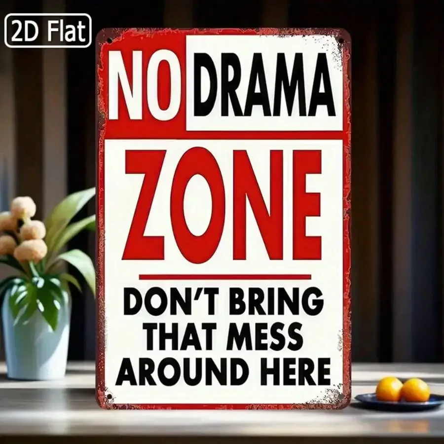 Panneau en étain Vintage 1 Portece، Sans Zone Dramaatique، جدارية فنية فكاهية، metal robuste، Perfit pour le Bureau ou la m #1