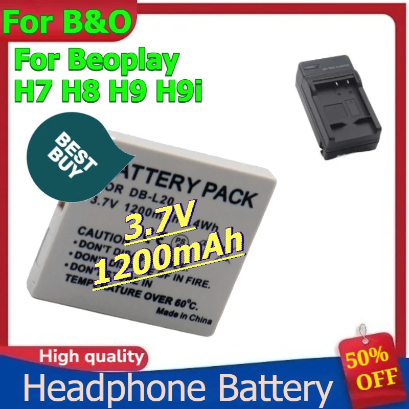 

For B&O Beoplay H7 H8 H9 H9i Headphone Battery PLB-103 For Bang Olufs H7 H9 AW19 H9iRIMOWA Battery Board 3.7V 1200mAh