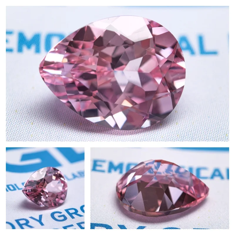 Laborgezüchteter Saphir in Birnenform, grüne Farbe, Edelstein-Anhänger für DIY-Schmuck, Ring-, Halsketten- und Ohrringherstellung, wählbares Zertifikat – Detail 16