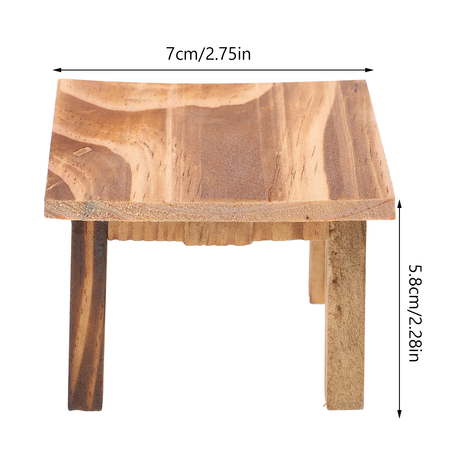 Mini conjunto de móveis de madeira cadeira de mesa emulacional decoração de mobiliário doméstico para crianças presente de jogo criativo pequenos móveis chineses