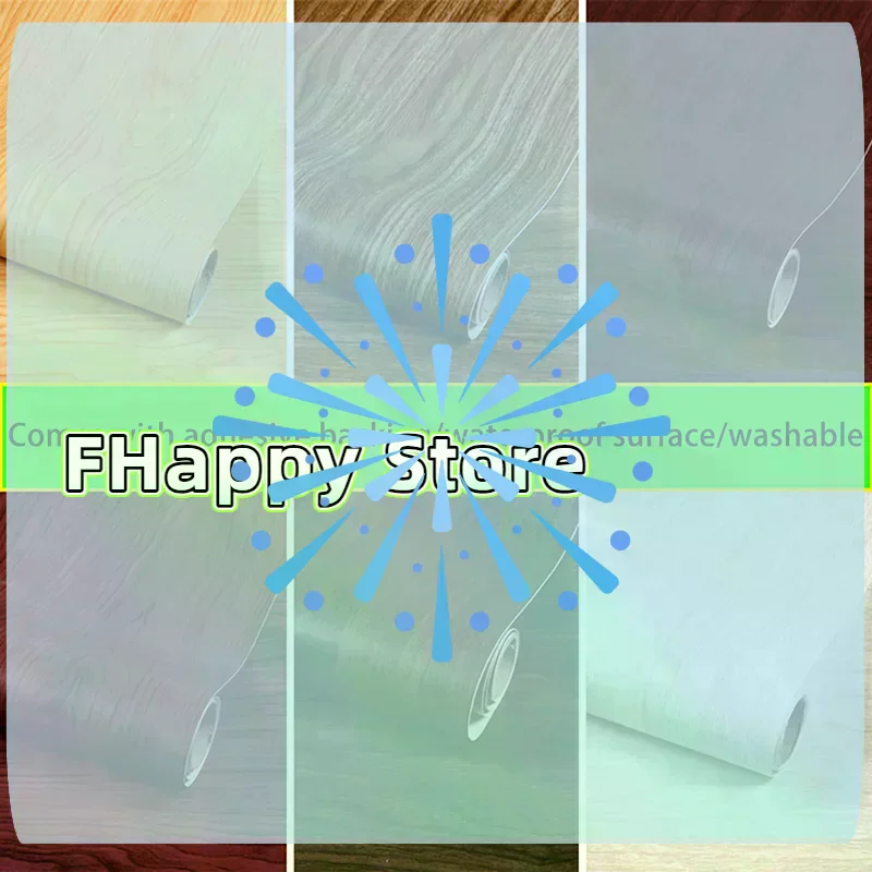 [MA]Waterproof Self Adhesive Wood Grain Sticker Door Cabinet Desktop Modern Furniture Renovation Peel And Stick Wallpaper[MA]