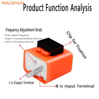 Motorcycle LED Flasher Relay Adjustable Frequency Square Flashing Flasher Motorcycle Led Lights Turn Signal Indicator 12V Flash 6