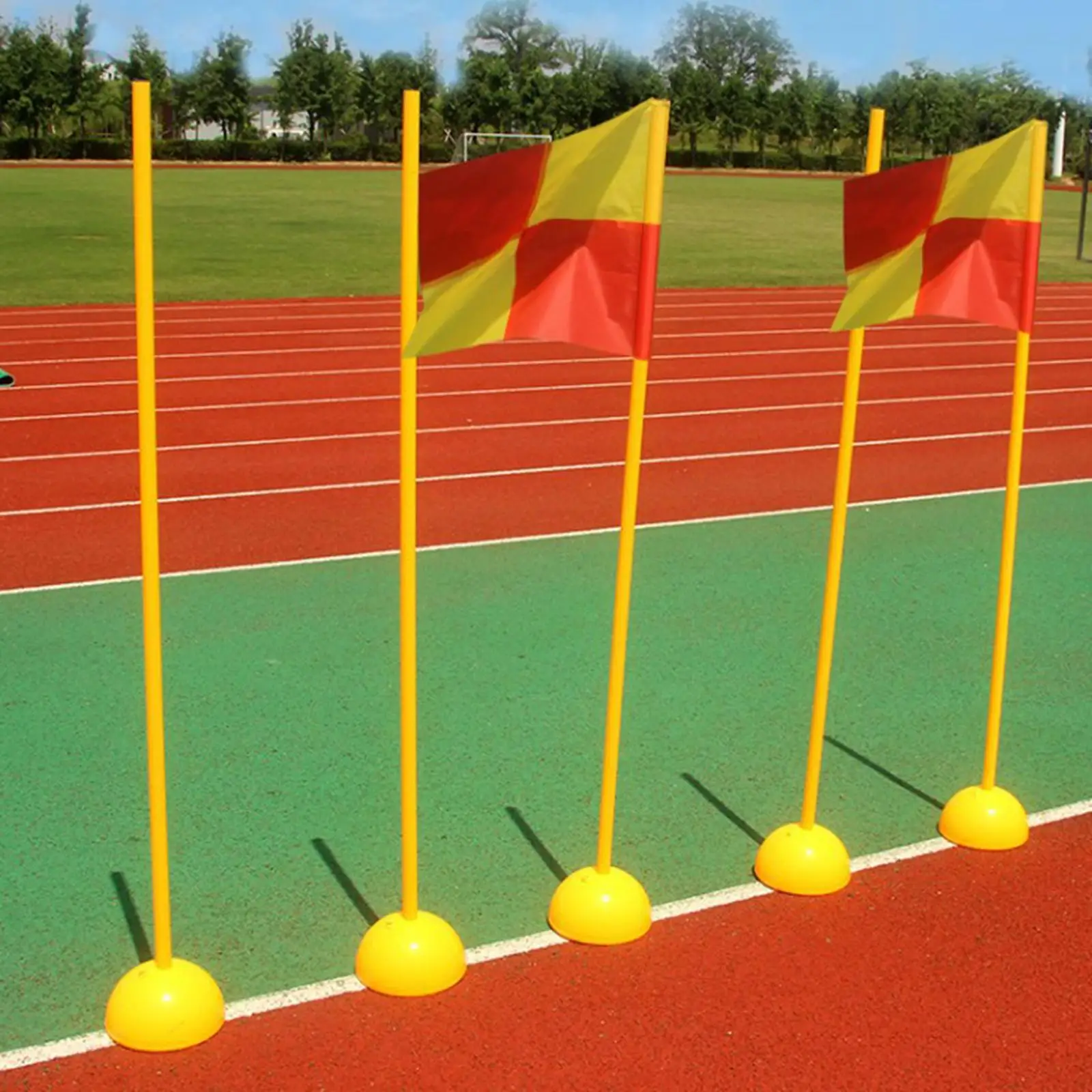 Soccer Training Marker Football Sign poles Training Marker Football Sign Pole 50cm/Per PVC for Fitness Training Sports