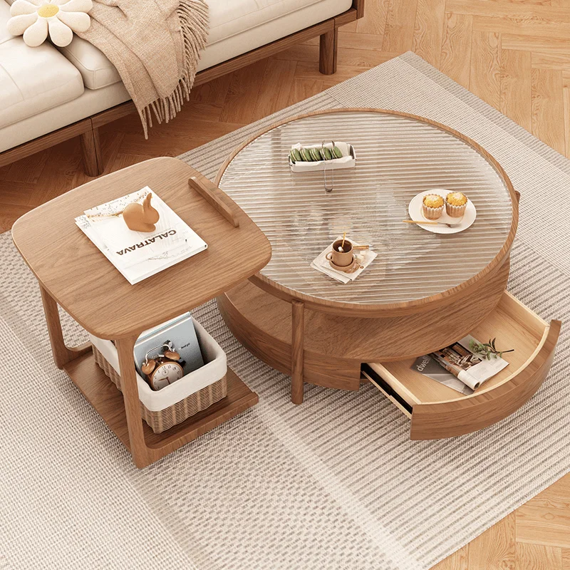 

#For High Quality Bedroom Living Room Round Coffee Table Furniture Rattan Wood Round Table*