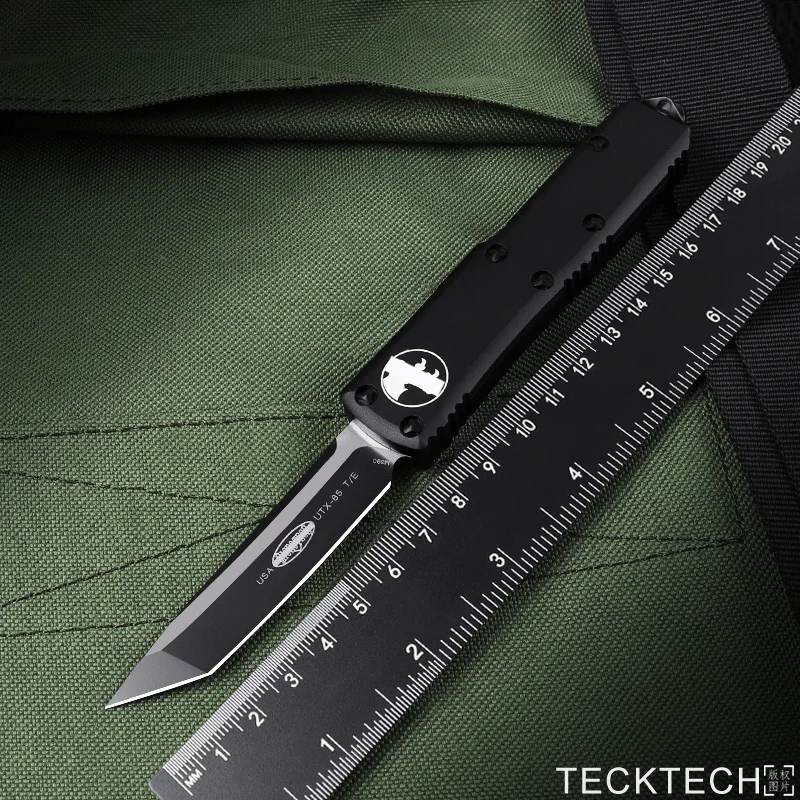 

Black Tanto Blade UT UTX 85 UTX85 Micro Ultra OTF Tech Knife Ultratech UTX-85 CNC EDC Defense Combat Tactical Pocketknife UT85