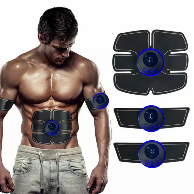 Massageador Elétrico do Músculo Abdominal, Sem Fio, Estimulador Muscular EMS, 6 Pads, Apto para Aptidão Abdominal, OEM, ODM